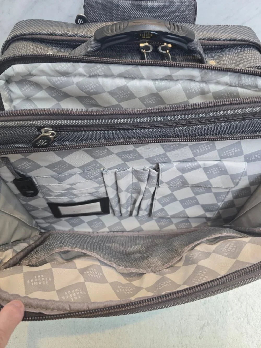Sharper Image Wheeled Case Black/Grey + Bonus removable computer bag.